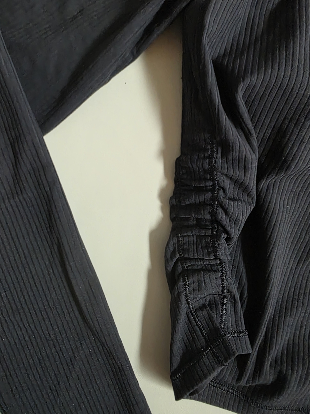 Lululemon All It Takes Ribbed Nulu V-Neck Long Sleeve Top Built In Bra - Black 4 - Picture 5 of 10